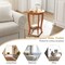 Costway 1/2 PCS 2-Tier End Table 18" Round Compact Sofa Side Nightstand with Storage Shelf White/Light Brown/Brown
